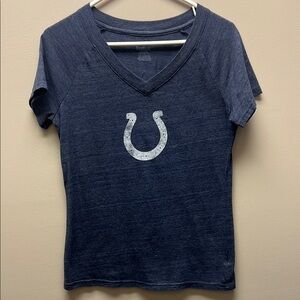 Women’s Reebok Indianapolis Colts V Neck Tee Shirt, Size Large